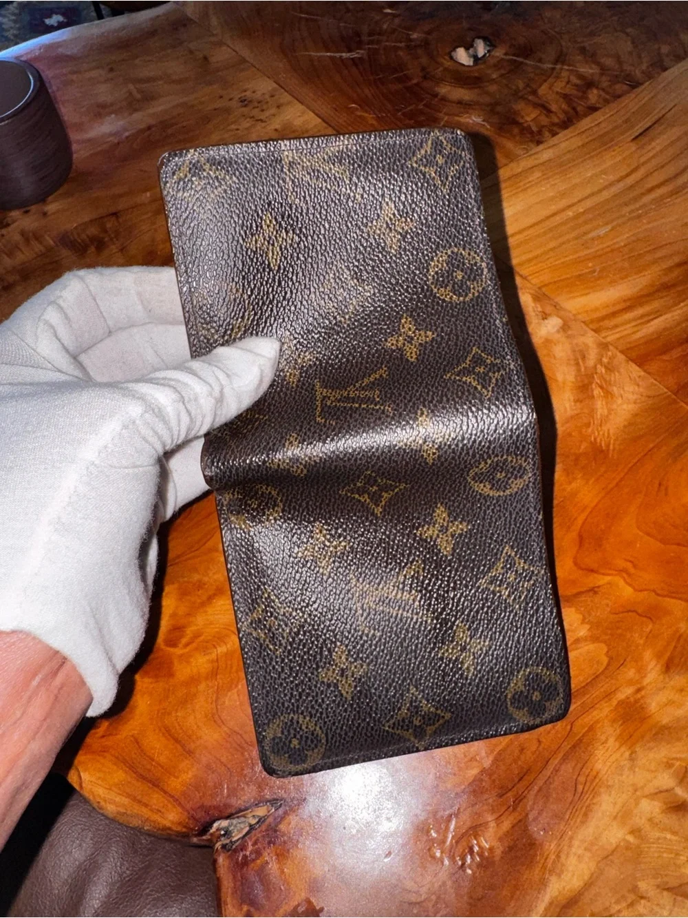 Louis Vuitton's men's monogram canvas bifold wallet, vintage